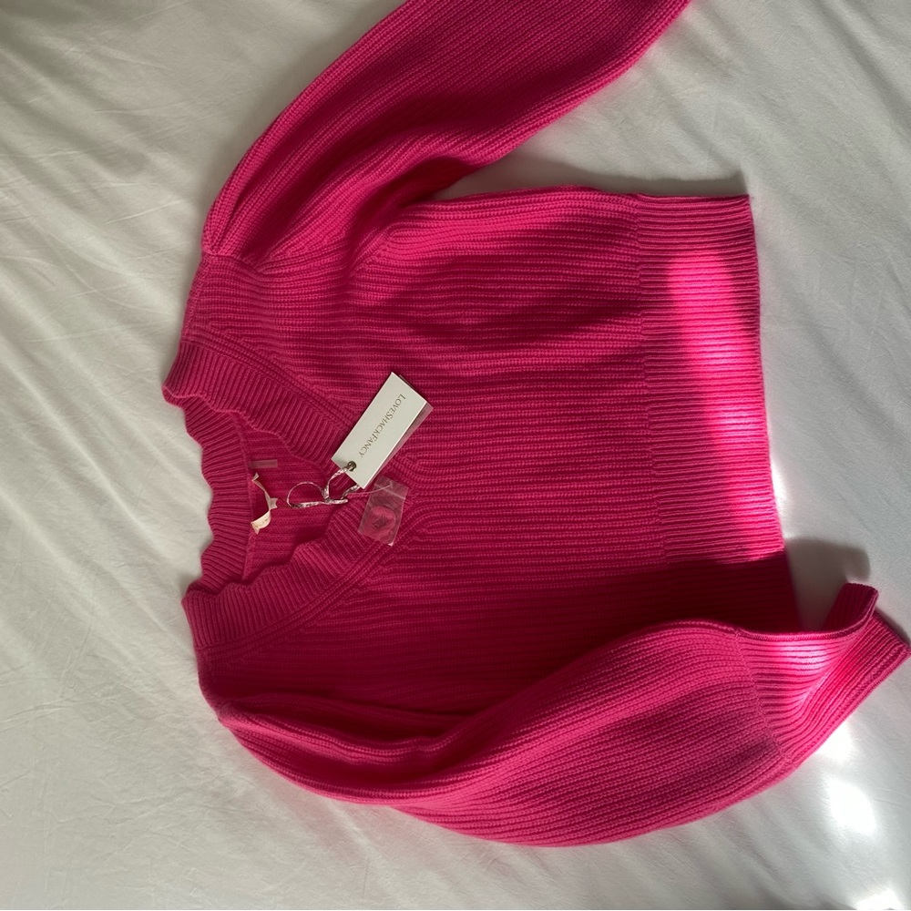 Celestina V-Neck LoveShackFancy sweater in Pink - Picture 2 of 6